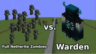 How many FULL NETHERITE ZOMBIES does it take to beat the WARDEN in Minecraft?