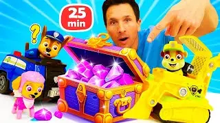 Les chiots de la Pat Patrouille sont à la recherche du trésor 💎 Jeux avec jouets pour les petits