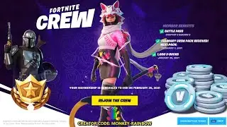 FORTNITE FEBRUARY MONTHLY CREW PACK -  Vi Outfit and MORE!!!