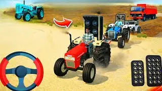 😓Three Tractor Rescue By Truck Full Loded In Mud Road | #gaming  #gameplay