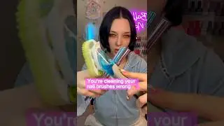 You&rsquo;re cleaning your nail brushes wrong 💅⚠️ #nails #shorts #nailart