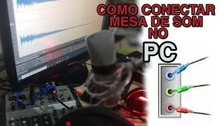 como conectar mesa de som no pc