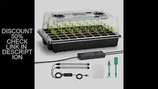 1 Set, Seed Starter Trays With 2 Long Strip Grow Lights, 40 Cells Seed Starter Kit With Humidity Dom