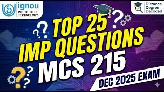 Score 70+ Easily TOP 25 Questions MCS 215 #ignou #mca