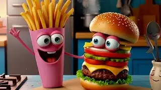 Pinky fry nd burger🍟🍔|kids rhymes, songs nd stories @Lululemonworld 