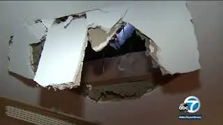 Ice possibly from plane falls through roof of IE home | ABC7