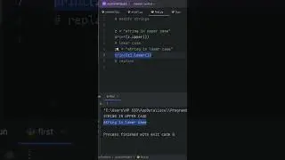 String Modification in Python (Upper & Lower Case).                       