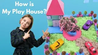 DIY make Awesome Play House with ASMR Sand | Toddlers | Nursery | Preschool | Learn with H&I