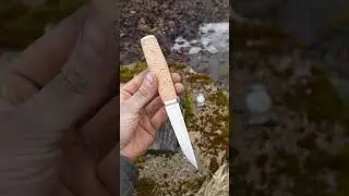 Birch bark and CPM Magnacut. Available! Www.mlcustomknives.com