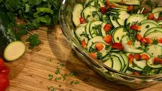 Zucchini Salad, Delicious, Healthy and Easy to prepare