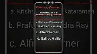 Who is the Father of Modern Chemistry in India?  || Chemistry || Ultra Studies