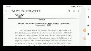 HCS PRE - 2021 RESULT DECLARED //HPSC.....