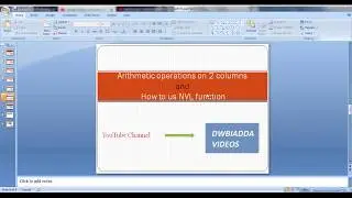 HANDLE NULL VALUES IN ORACLE USING NVL FUNCTION