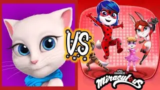 My Talking Angela VS Miraculous LadyBug 