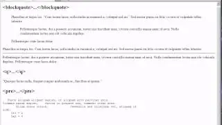 Quotations, Preformated Text, Horizontal Line - 08
