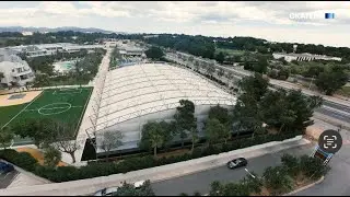 Stunning modular canopy for 8 padel courts in Valencia