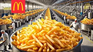 Массовое производство картофеля фри для McDonald's | Завод по производству картофеля фри