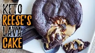 Low Carb Lava Cake | Reese's Chocolate Peanut Butter | Keto Dessert
