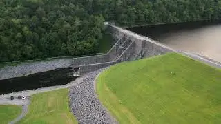 Normandy Reservoir Dam Flyover Drone