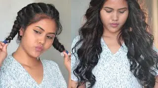 HEATLESS CURLS using SCARF || OVERNIGHT CURLS