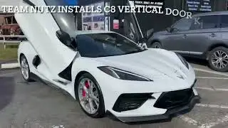 Team Nutz completes another set of vertical doors on a corvette c8.