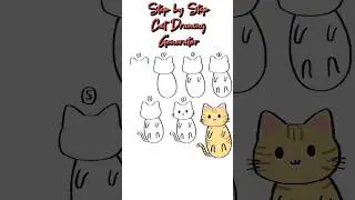 Super Easy, Crazy CUTE Draw A CAT Generator Game! 😻 #shorts #catdrawing #easydrawing #catdoodle #fyp
