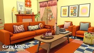 Cozy Container House🧶🌳🍂☕️ | Giveaway Cozy Kitsch & Slumber Party Kit | The Sims 4 Stop Motion Build