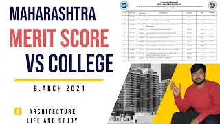 Maharashtra  merit score VS COLLEGE B.ARCH 2021 NATA 2021 {according to 2020}
