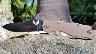 Spyderco Stretch 2 Brown G10 ZDP-189 Lock back Knife Video