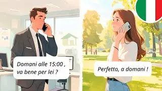 8 min Daily Italian Life Conversations B1 Level | Apartment, Bank, SIM Card | Learn Italian