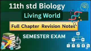 11th std Biology Living World Class 11 Biology Revision Notes Semester Exam Biology Living World