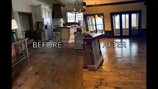SANDING A WIDE PLANK PINE FLOOR THAT WAS CUPPED