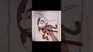 Color this Monkey with me! 🐒 #coloring #drawingforkids #art #coloringforkids