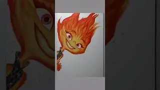 Elemental Ember timelapse drawing #drawing #elemental #disney