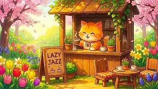 Cozy Spring Ambience with Jazz Relaxing Music for Studying 🌸 Smooth Jazz Instrumental Music