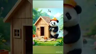 cute panda how make this house 😟#kahani #moralstories