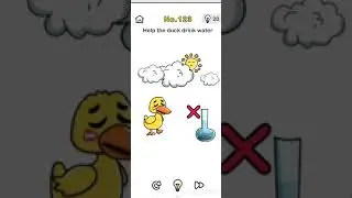 Brain out game play level 123, Help  the  duck drink water
