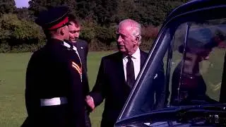 Gun salute, cheers greet King Charles in Wales