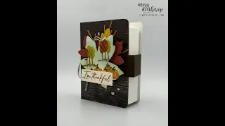 Stampin Up//Осенние листья//Живописная тыквенная грядка//Деревенский лес DSP//Книжная коробка с л...