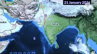 Next 25 Days RainFall Precipitation Map South Asia North India WD Bob Depression. 