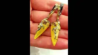 #sunsveti Янтарная сказка серьги серебро #amber #fashion #shorts #jewelry #gemstone #sea #jewellery