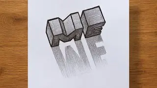 How to Draw 3D Text with a Cool Shadow Effect | Easy Tutorial
