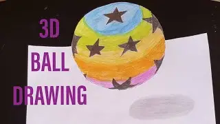 3D Ball Drawing/Easy Step By Step Drawing/Optical Illusion Sketch