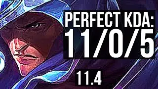 TALON vs ORIANNA (MID) | 11/0/5, 1400+ games, Legendary, 800K mastery | KR Master | v11.4