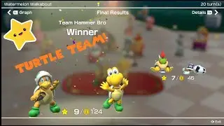 Super Mario Party | Partner Party | Watermelon walkabout | 20 turn win!