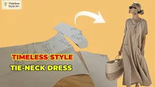 Chic Tie-Neck Dress Pattern for Women Over 50 | Easy, Elegant & Flattering Style