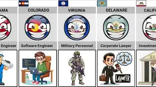 Most Famous Job In Every US State [Countryballs] | Data Analysis