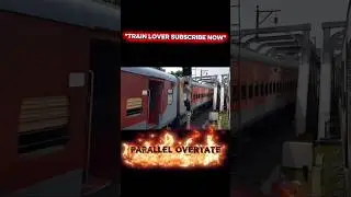 parallel overtake| express vs local train |#train #indianrailways #railwaycontent #ytshorts #railway