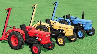 Work with Colors - GRASS with Mini fiat TRACTOR - Farming Simulator 22