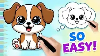 How To Draw Dogs Step By Step | Easy Puppy Drawing Tutorial